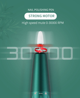 Machine à polir les ongles à marque privée 30000 tr/min, kit de polissage électrique multifonctionnel portable en forme de stylo, prise universelle en plastique