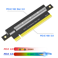 180 grados PCI-E Express GEN5 16X macho hembra extensor adaptador de tarjeta vertical 16X 16X accesorios de computadora para caja de servidor 1U Stock