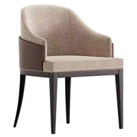 Chaise de salle à manger moderne en bois de frêne nordique pour restaurant, hôtel, café, design tendance, tissu en lin écologique et durable