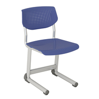 Chaise de conférence/salle de classe modèle Shenzhou, siège et dossier en PP avec trous de ventilation, cadre en acier et TPE sans danger pour le contact alimentaire