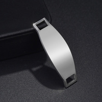 Connecteurs de breloques en acier inoxydable pour la fabrication de bijoux DIY, étiquettes vierges en forme de barre, accessoires pour bracelets et composants de bijoux