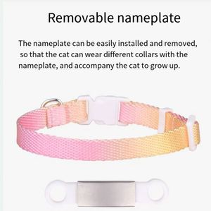 Collares Personalizados con Logotipo para Perros y Gatos, Longitud Ajustable, Colores de Caramelo, Etiquetas para Collares de Mascotas, Collares Modernos para Perros y Gatos - Product Image 3