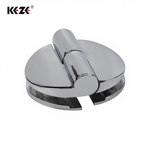 <strong>Round</strong> Stainless Steel Adjustable Satin <strong>Hinge</strong> Easy Installation Corrosion Resistant for Commercial Shower Door and Glass Door - Product Image 3