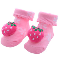 Chaussettes antidérapantes pour bébé en dessin animé, chaussettes de printemps pour bébé, chaussettes pour enfants en trois dimensions, en stock