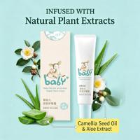 Crème Apaisante Douce pour Érythème Fessier Bébé Marque Blanche – Pommade Naturelle à Base d'Extraits Végétaux pour Protéger la Peau Sensible des Bébés