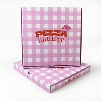 Boîte à pizza en carton ondulé de 13 pouces, imprimée sur mesure, jetable, de qualité alimentaire, pour la livraison de pizzas en restaurant