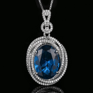 Fashion Jewelry Multi-color Cubic Zirconia Pendant Elegant Smooth Brass Oval <b>Locket</b> Necklace for Women Casual & Office Wear - Product Image 5