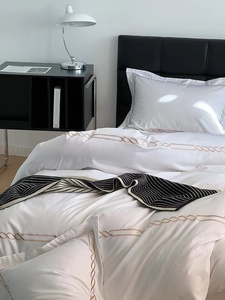 Bộ ga trải giường khách sạn 5 sao cao <span class=keywords><strong>c</strong></span>ấp SANHOO, <span class=keywords><strong>c</strong></span>ỡ King, chấ<span class=keywords><strong>t</strong></span> liệu cotton <span class=keywords><strong>t</strong></span>ùy chỉnh, dùng đượ<span class=keywords><strong>c</strong></span> quanh năm - Product Image 3