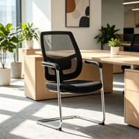 Chaises de conférence ergonomiques confortables en forme de arc pour réception, hôtel, bureau, avec dossier réglable