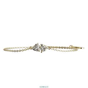 Pulsera de Oro Sólido de 18K con Diamantes Moissanite Sintéticos (Cultivados en Laboratorio) de Vietnam, Muy Apreciada - Product Image 2