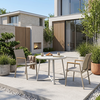Meubles de jardin en aluminium durables et confortables, tables et chaises de patio, barbecue, pour 4 personnes, balcon, cour