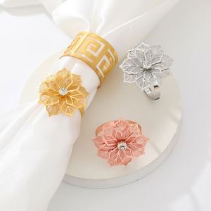 Anneaux de serviette en métal personnalisés avec logo créatif, décoration de mariage moderne en forme de papillon, vaisselle plaquée avec impression UV - Product Image 1
