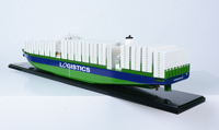 C136 - 888 Logistics Maqueta de Crucero Cedar, Modelo Náutico Hecho a Mano, Decoración de Madera Independiente, Exhibición Marítima, Regalo de Oficina
