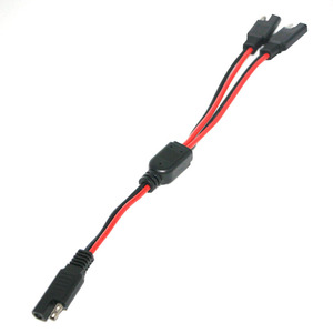 Kabel Ekstensi Y Splitter Konektor SAE 1 ke 2 Quick Disconnect 14AWG untuk Pengisi Daya Baterai - Product Image 1