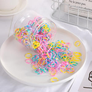 Bandas elásticas desechables coreanas para niños, sin pelusa, aproximadamente 500 unidades, negras, gruesas, de alta elasticidad, sencillas. - Product Image 3