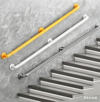 Rampe d'escalier murale sur mesure en acier inoxydable brossé moderne pour appartement et bâtiment public