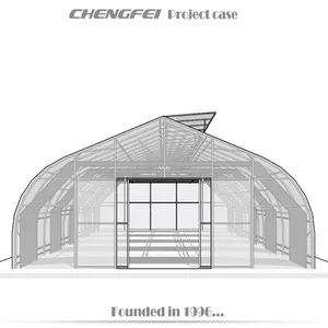 Chengfei 고딕 농업 단일 스팬 정전 빛 박탈 Pe 자동 시스템 야채와 꽃을위한 온실