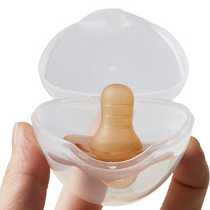 Kotak penyimpan dot plastik transparan tunggal, kotak penyimpan mulut bermain portabel tahan debu 0-12 bulan grosir - Product Image 1