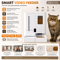 Distributeur de nourriture intelligent pour animaux de compagnie avec caméra et option de charge, WiFi, télécommande, écologique, moderne, capacité de 5 L, pour chats d'intérieur
