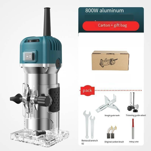 Fresatrice Elettrica per Bordi in Legno, Macchina in Lega di Alluminio con Velocità Regolabile, Fresatrice Manuale per Falegnameria con Fresa - Product Image 6