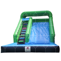 Toboggan Aquatique Gonflable Commercial en PVC, Conception Humide ou Sèche pour Enfants et Adultes, Idéal pour Usage Domestique ou Aire de Jeux