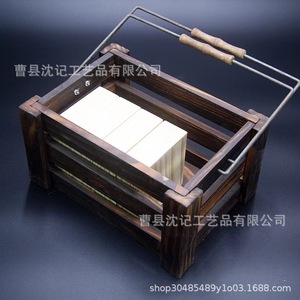 Caja de almacenamiento de madera maciza rectangular con asa de metal para libros, revistas y ropa - Product Image 2