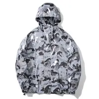 Veste réfléchissante de Camouflage hip hop pour homme, manteau Streetwear, coupe-vent ample à capuche, 2020