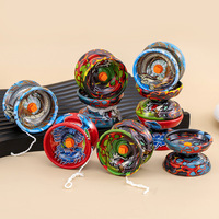 Mini yoyo en métal alliage avec motif graffiti papillon pour garçons, jouet de compétition pour débutants