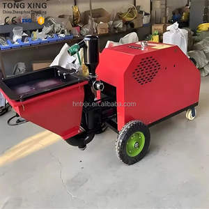 Draagbare PLC-gestuurde elektrische mortelspuitmachine, 4 kW pompvermogen, lichtgewicht, hoge efficiëntie, cementspuitapparaat - Product Image 4