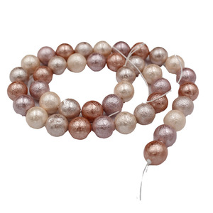 Đa màu sắc pha trộn nhăn Loose Bead Frosted Bông ngọc trai DIY trang sức phụ kiện - Product Image 5