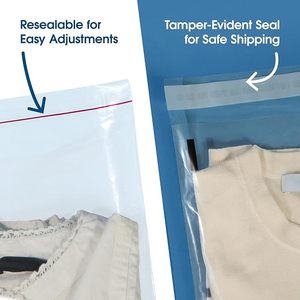 Bolsa Transparente Termoencogible Autosellable de 11*14 Pulgadas, a Prueba de Humedad, con Advertencia de Asfixia, Resellable con Pegamento, para Empacar Camisetas, Uso en Supermercados - Product Image 4