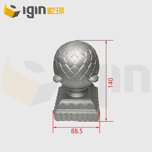 หัวเสาบันไดอลูมิเนียมลายศิลป์ 80x80 มม. ดีไซน์ยุโรป สำหรับอุปกรณ์ประตูรั้วบ้าน - Product Image 2
