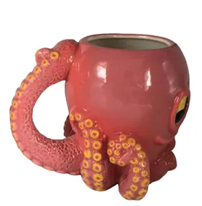 Eco friendly Individuell Keramik Octopus Form Becher Milch Tasse Tee Tasse Kaffee Becher