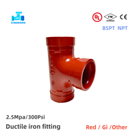 Raccords de tuyauterie en fonte ductile FM UL pour extincteurs, coudes rainurés de 2 à 12 pouces, raccords rigides pour l'incendie, le sprinkler, le gaz, l'huile et l'eau