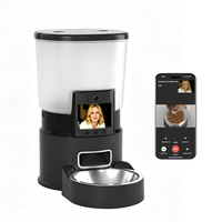 Distributeur automatique de nourriture pour animaux de compagnie intelligent à double caméra, contrôle par application WiFi, distributeur de nourriture pour chats et chiens avec appel vidéo bidirectionnel
