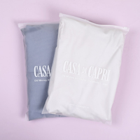 Sac en plastique personnalisé avec logo, transparent givré, fermeture éclair, sac d'emballage pour vêtements, sacs d'emballage en plastique givré avec fermeture éclair pour vêtements