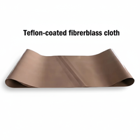 Tissu brun résistant aux hautes températures, tissu PTFE antiadhésif pour la fabrication de sacs, la presse à chaud et l'isolation des machines de scellage