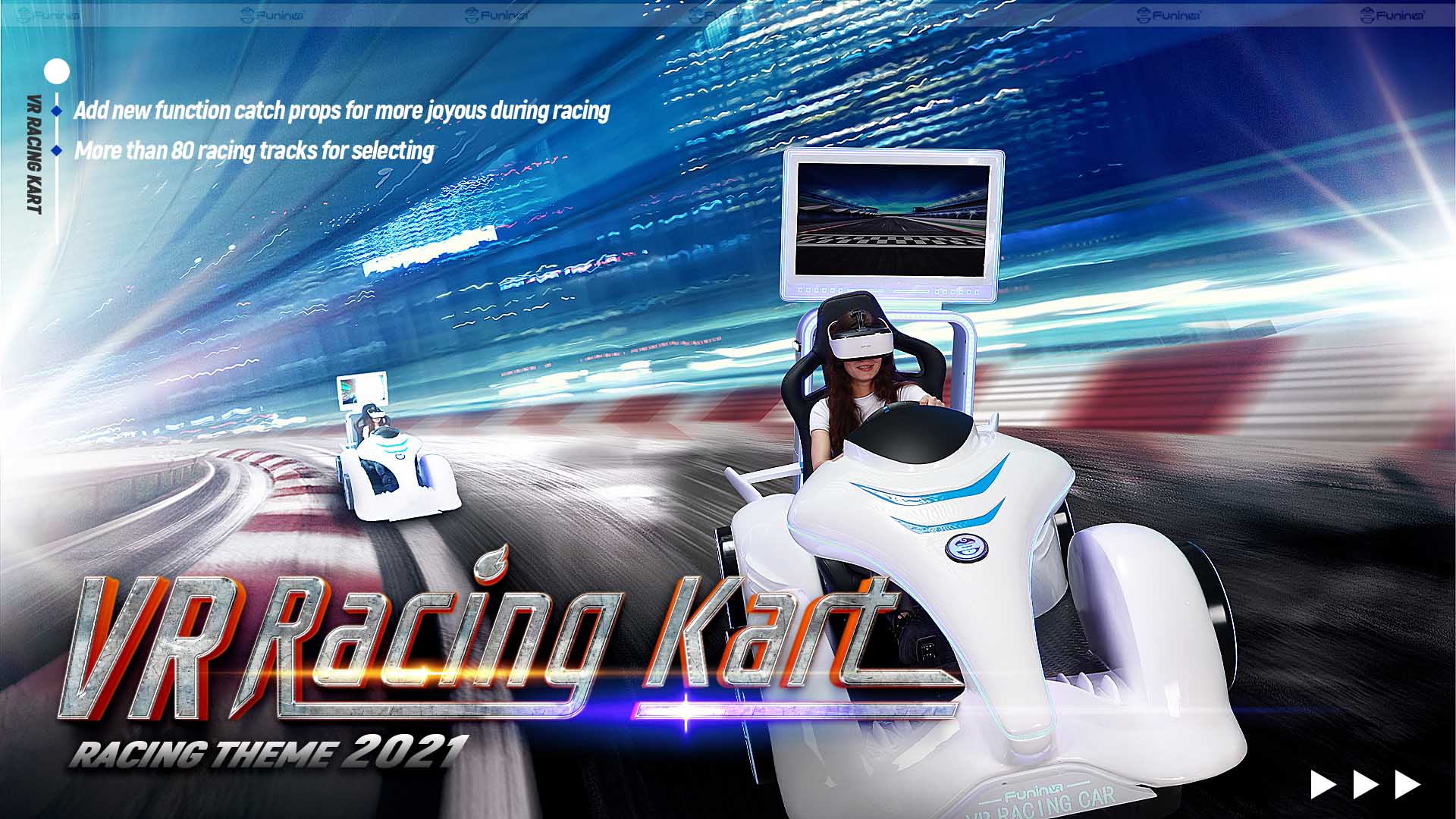 0.7KW VR Car Simulator Theme Park Virtual Reality Arcade Game Machine