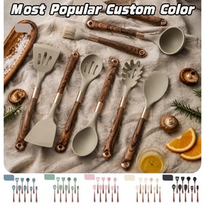 <strong>Silicone</strong> Kitchen Utensils FDA Food Grade BPA Free Heat Resistant Cooking <strong>Tools</strong> for Non Stick Cookware OEM ODM -40&deg;F to 446&deg;F - Product Image 5