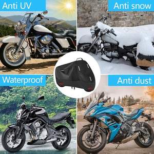 Housses de moto sur mesure, colorées, imperméables pour l'extérieur, avec trous pour cadenas et sac de rangement - Product Image 6