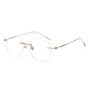 <span class=keywords><strong>Gafas</strong></span> con Montura de Titanio Sin Aro, Modelo 6073, Anti Luz Azul, con Diamantes, para Hombre y Mujer, Estilo Retro y Clásico, Suministro Directo de Fábrica - Product Image 2