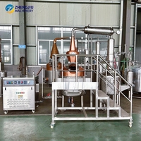 Équipement de distillation d'huiles essentielles et d'hydrolats ZJ 250L de haute qualité en cuivre rouge et acier inoxydable 304 avec échelle
