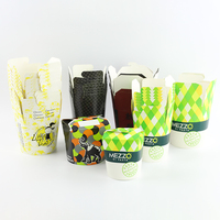 Boîte à nouilles en papier à fond rond personnalisée, boîte à nouilles pour emballer les repas du midi, boîte à nouilles de 26 oz