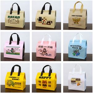 Factory Wholesale Custom Packing Bag with logo Waterproof Insulated Food Delivery Bag Non-woven Takeaway Bags - Product Image 4