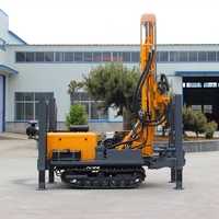Machine de forage de puits d'eau sur roche, profondeur 180m, plateforme de forage de puits, moteur diesel, légère, mobile, pour usage agricole