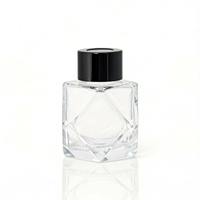 Diffuseur de parfum en verre imprimé sérigraphié, élégant et moderne, haut de gamme, avec couvercle poli, pour la fragrance d'intérieur