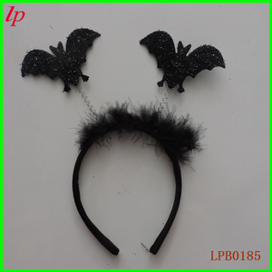 Diadema de Murciélago de Halloween con Plumas, Accesorio de Disfraz Negro para Fiesta LPB0185 - Product Image 1