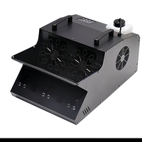 Machine à fumée et bulles LED 1500W à double roue, générateur de brouillard pour scène DJ, équipement de fête et d'événement avec contrôle DMX