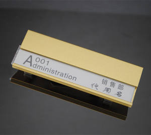 Aluminum Reusable <strong>Name</strong> <strong>Tags</strong> With Pin - Product Image 1
