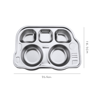 Assiettes à dîner rondes en acier inoxydable, 304 compartiments, plateau de service pour le restauration rapide, assiettes pour serpent, offre spéciale, livraison gratuite